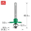 Trend CraftPro Slotting Router Cutter, 1/4 Inch Shank, 3.2mm Cutting