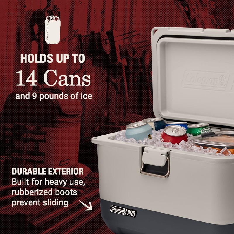 Coleman Pro Heavy-Duty 17qt Ultra-Light Premium Hard Cooler Lunchbox, Extra-Thick