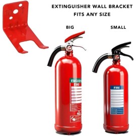 ISOP Universal Fire Extinguisher Cabinet Storage and Brackets - Fire Emergency Set - Extinguisher Brackets 4 Units
