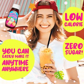 Sugar Free Boba Kit Milk Tea (21 servings) Diet 10 calories only. Keto friendly bubble tea kit Taiwanese milk tea. Low calorie drinks delicious boba tea kit. One kit contains boba pearls, sugar free milk tea syrup and straws