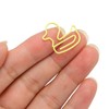 100Pcs Paper Clips Yellow Duck Shape Lightweight Portable Electroplating Process