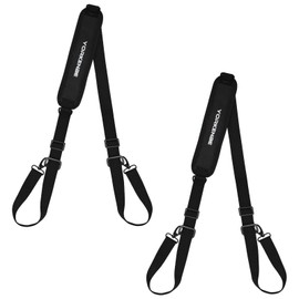 Yorkenbe 2 Packs Carry Strap for Folding Chair, Adjustable Beach Chair Backpack Straps, Carry Strap for Beach Chair, Camping, Backpacking, Picnics, Scooter, Foldable Bikes (Black, 115-195cm)