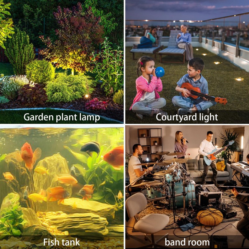AVEKI Solar Pond Spotlights, 2 in 1 12 LED Solar