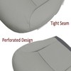 Priprilod Gray Perforated Leather Driver Side Bottom Replacement Seat Cover