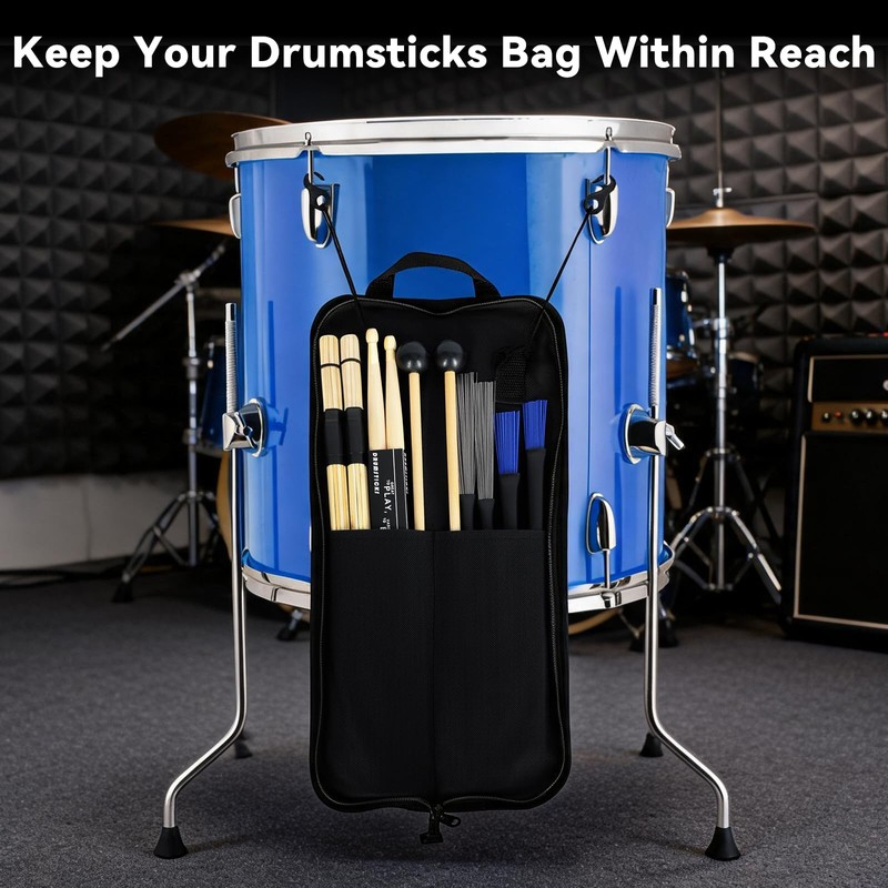 VANPHY Drum Stick Bag Set Include 5 Pair Drum Sticks