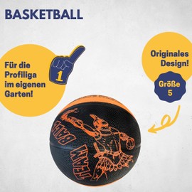 Best Sport Unisex Child Team Basketball - Black/Orange, Size 5