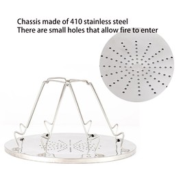 SYXLS Stainless Steel Baking Tray, Foldable, Baking Bread, Made Of Stainless Steel Material, Portable, Outdoor Camping Barbecue Grill, Can Be Used As a Steaming Board, Barbecue Tool, Silver, Round