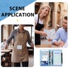 2 Pack Cute Server Books for Waitress, PU Leather, Blue