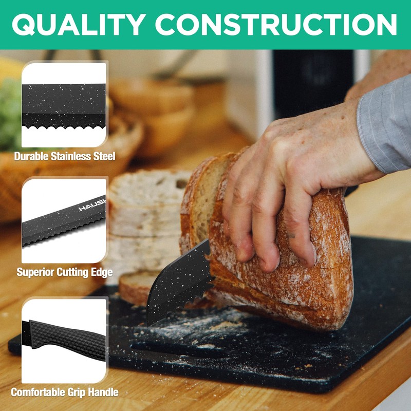 HAUSHOF Kitchen Knife Set, 5 PCS Knife Sets with Arcylic