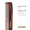 Kent F3T Tortoiseshell Fine Tooth Comb - Hair Parting and