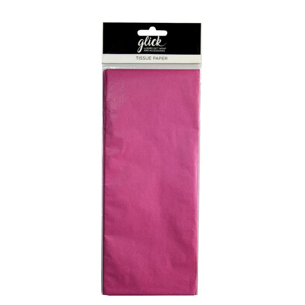 Glick Four Sheets of Bright Pink Tissue Paper, Each Sheet