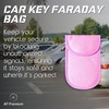 KF Premium Pink Faraday Pouch for Car Keys – Signal