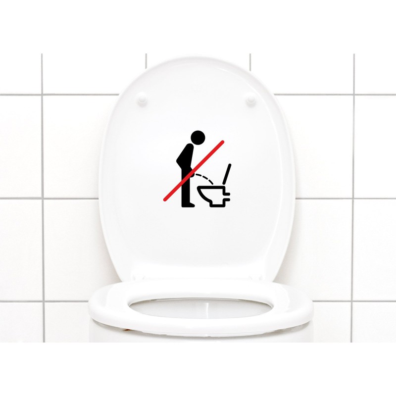 Toilet Sticker Sit Down to Pee Sign120 Pictogram,