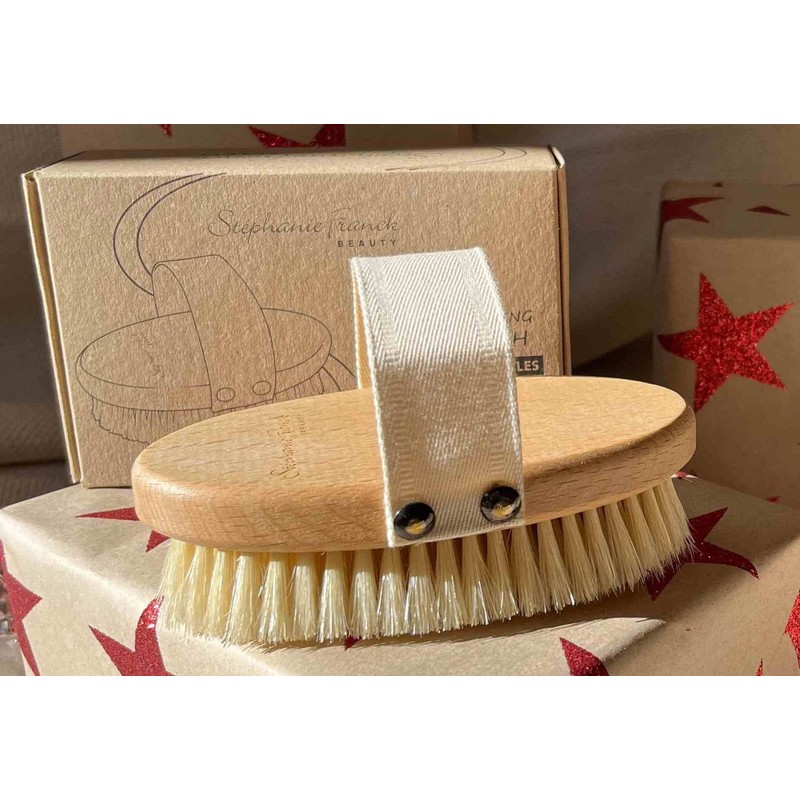 Stephanie Franck Beauty Dry massage brush made of natural bristles