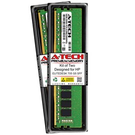 A-Tech 32GB (2 x 16GB) RAM for HP ELITEDESK 705 G5 SFF | DDR4 2666MHz DIMM PC4-21300 288-Pin Non-ECC UDIMM Memory Upgrade Kit