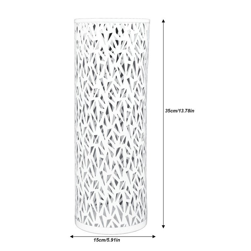 Umbrella Stand Rack for Entryway Metal Hollowed Freestanding Round Umbrella