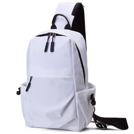 Seoky Rop Men Women Sling Bag Backpack Lightweight Water Resistant Shoulder Crossbody Bags for Travel, White, Small, Sling Backpacks
