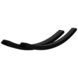 Wonderjune 1 Pair Bent Oak Rocker Runners Wooden Rocking Chair Legs Wood Curved Legs Feet Bar Chair Seat Bench Rocking (Black Color,1-3/4" Wide)