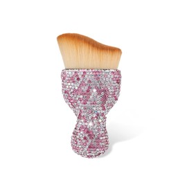 Dewkou 1 PC Bling Crystal Car Detailing Brush, Auto Interior Soft Hair Removal Brush, Curved Design Dirt Dust Clean Brushes for Cleaning Air Vent, Dashboard, Engines, Scratch Free (Pink Diamond)