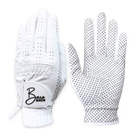 BAROBIRDIE X-Small Left Hand Golf Gloves Women 2 Pack Girl Ladies Silicon Non-Slip Extra Grip All Season Weather (White, X-Small)