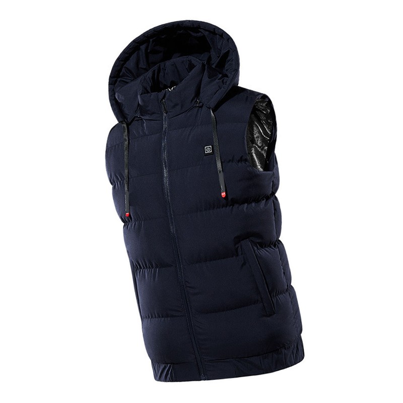 Electric Heating Vest USB 9 Heating Zones Sleeveless Hooded Full