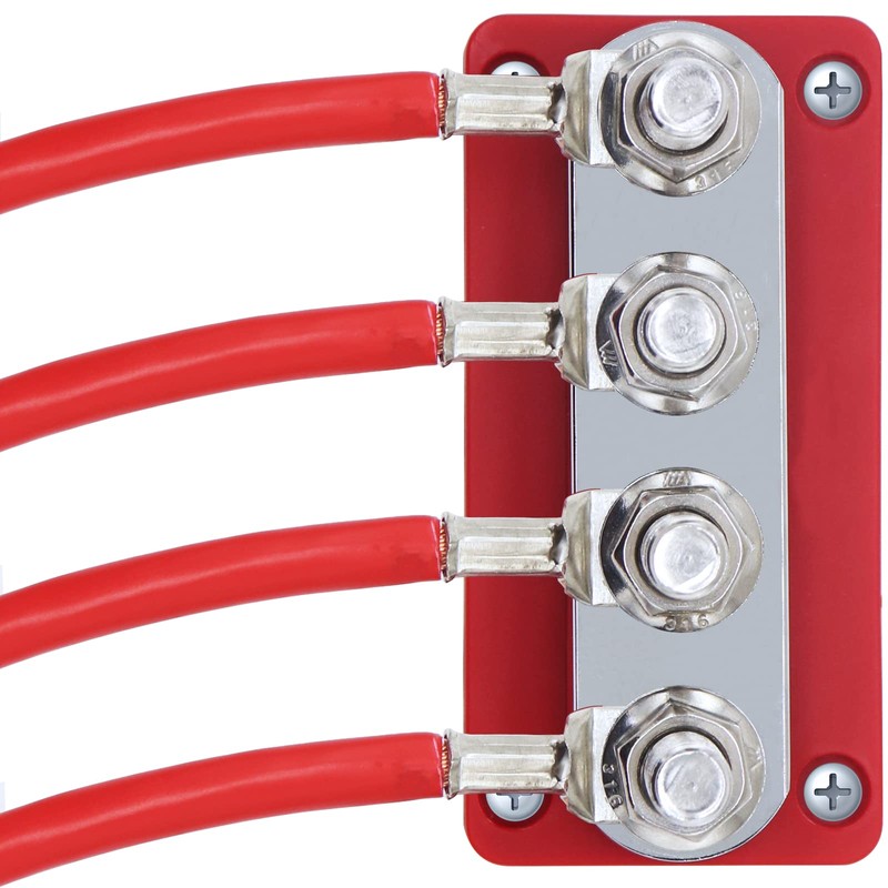 AMOMD 600A Bus Bar 4 Studs (3/8 inch) M10 High