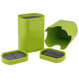 Space Home - Potato Cutter Made of ABS and Stainless Steel - 3 Cutting Types - Green