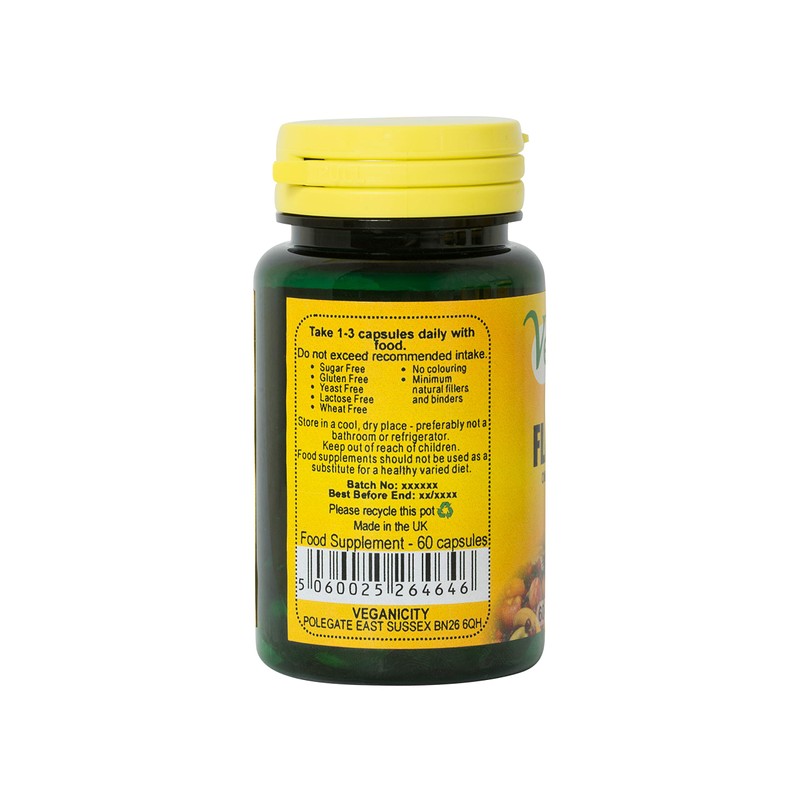 Veganicity Flaxseed Oil 500mg : Omega-3, -6, -9 Fatty Acid