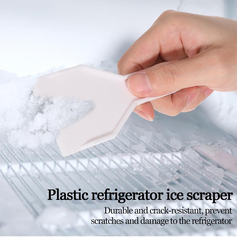JIEYAO Pack of 4 Fridge Ice Scraper Freezer, Plastic Ice