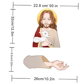 FELTECHELECTR Jesus Shepherd Car Wiper Decal Removable Sticker for Left Hand Swing Durable Car Wiper Label for Easter and Beyond