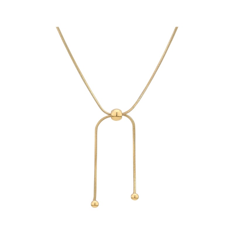 Gold&Deer 14KGP Slim Mash Ball Knot Necklace Rose Gold /