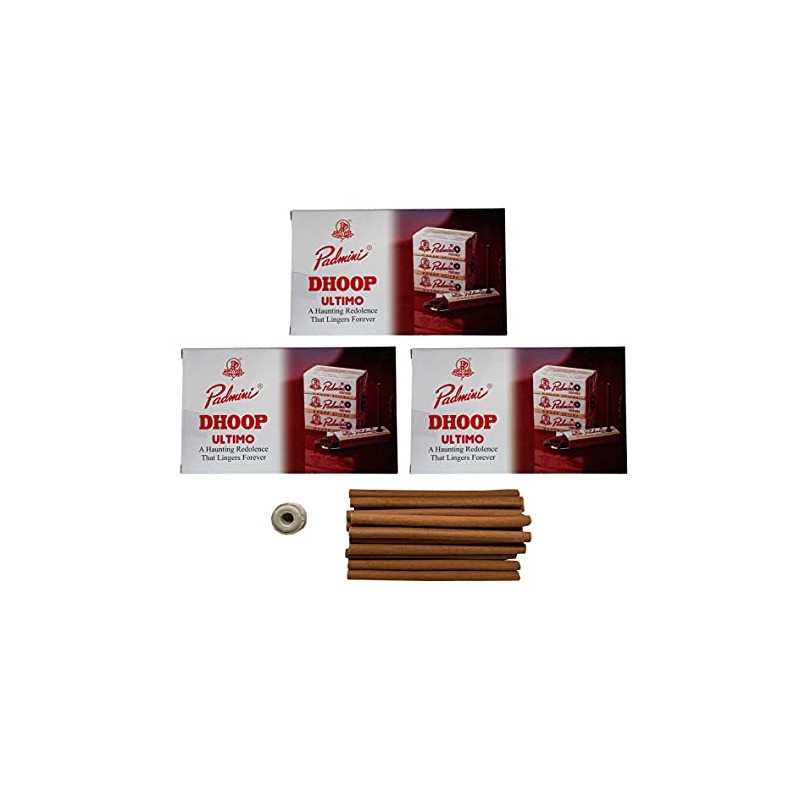 Padmini Incense Classic Dhoop Sticks (3 Pack - 45 Sticks)