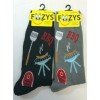 Foozys 2 PAIRS Foozys Men's Socks BBQ, One Black One