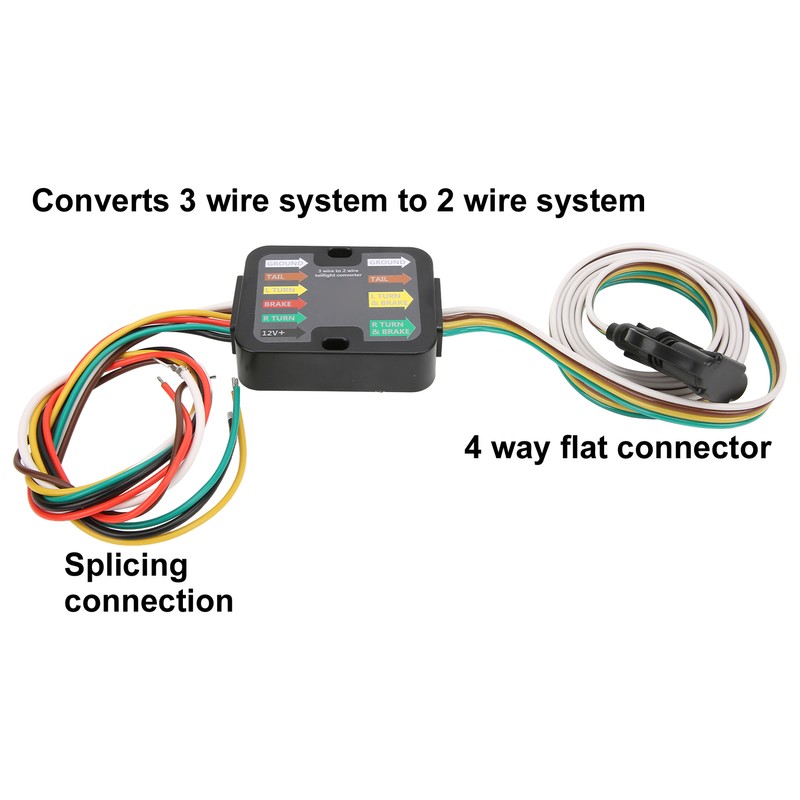 Trailer Wiring Converter Powered 3 to 2 Wire Trailer Tail