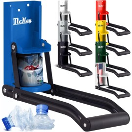 McKay 16 Oz Blue Can Crusher Smasher For Recycling Sturdy Steel Construction