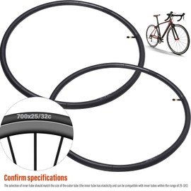 BEAUGIREW 2 Pack 700C Road Bike Tubes 700 x 25C/28C/30C/32C AV 48mm Presta Valve Bicycle Inner Tubes Compatible with 700x25C 700x26C 700x27C 700x28C 700x29C 700x30C 700x31C 700x32C Road Tire Tube