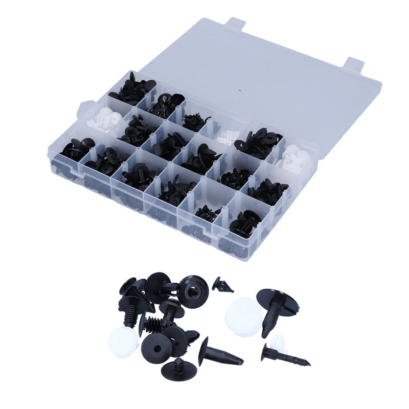 415pcs Car Retainer Clips Auto Plastic Fasteners 18 Kinds Push