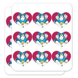 Wonder Woman Movie Crossed Arms Heart Shaped Planner Calendar Scrapbook Craft Stickers
