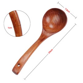Coolty Wooden Soup Ladle, Soup Spoon, Ladle, Sauce Scoop Spoon 24 cm x 7.5 cm