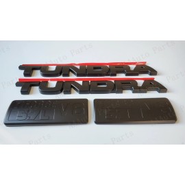 Toyota OEM OVERLAY Matte black Fender Door Tundra V8 Emblems Fit 2007-2013 Toyota Tundra