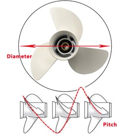 Boatman OEM Prop 13 1/2x15 Aluminum Outboard Propeller fit Yamaha Boat Engine 50-130 HP，15 Spline Tooth