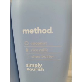 Method Moisturizing Shampoo, Simply Nourish Sulfate Free, 14 oz Lot Of 2