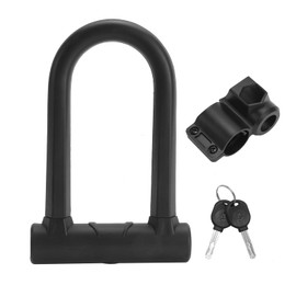 Luazvilkpsar Bicycle Lock Robust with 17 mm Solid Steel Shackle, Includes Transport Holder and 2 Keys, 6.7 x 14.7 cm, for Road Bike, Mountain Bike, E-Bike