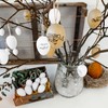 12 white papier-mâché Easter eggs | Classic Easter decoration for