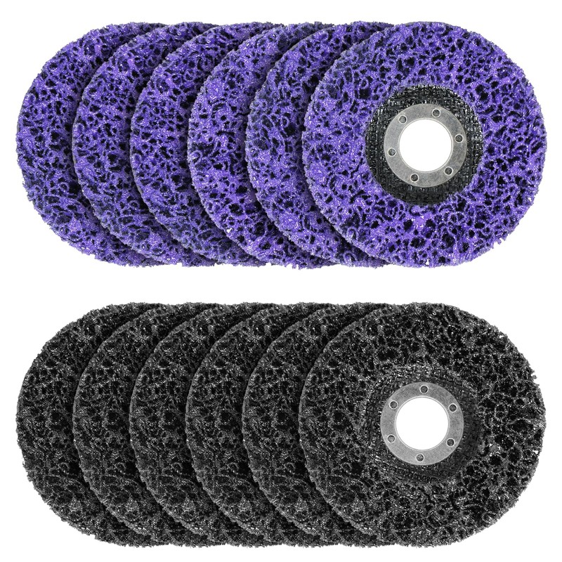 WelderElite Paint Stripping Disc Set 4-1/2'' 12-Pack (6 Purple, 6