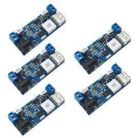 5Pcs DC 6V 9V 12V 24V to DC 5V 5A Buck Converter Module 9-36V Step Down to USB 5V Transformer Dual Output Voltage Regulator Board