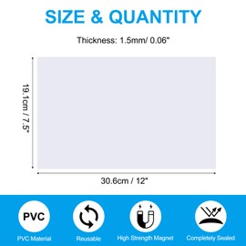 PATIKIL 12"x7.5" Magnetic Vent Cover, Floor Wall Air Registers Cover High Strength Magnetic Vent Blocker for Home RV HVAC Fireplace Furnace, White