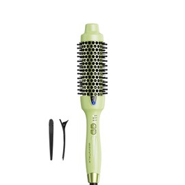 Wavytalk Thermal Brush, 1.5 Inch Blowout Express Ionic Heated Round Brush Creates Blowout Look Makes Hair Shinier & Smoother, Dual Voltage, Easy to Use (Green)