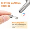 sourcing map 2pcs T8H Torx Screwdriver Bit 1/4" Hex Shank