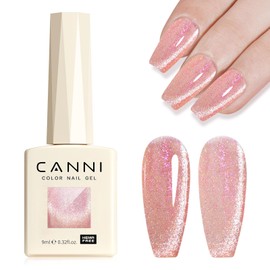 CANNI Cat Eye Gel Nail Polish 1Pcs 9ml Pinkish Tan Color Gel Polish High Gloss Soak Off UV Gel Pink Planet Cat Eye Series Gel Nail Polish Art Manicure Salon DIY Home
